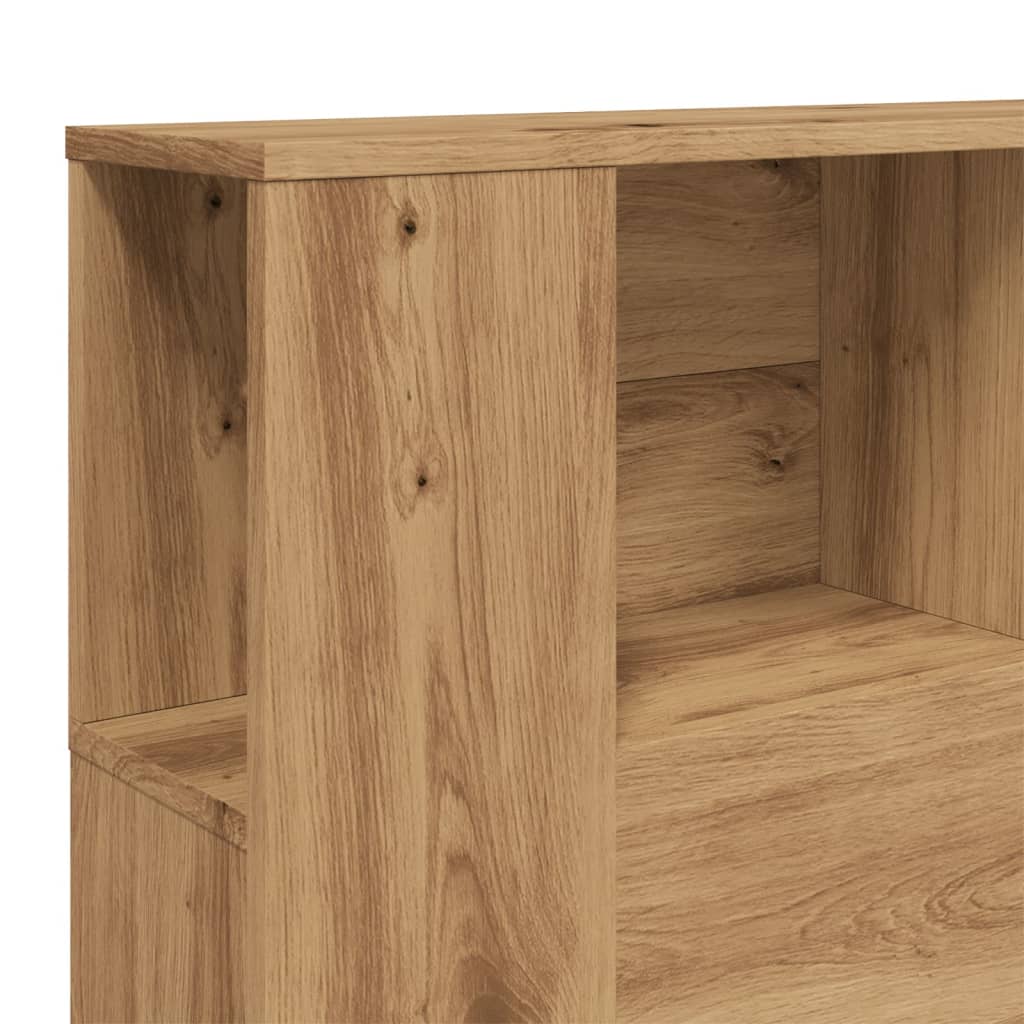 Headboard Cabinet Artisan Oak 140x18.5x102.5 cm Engineered Wood